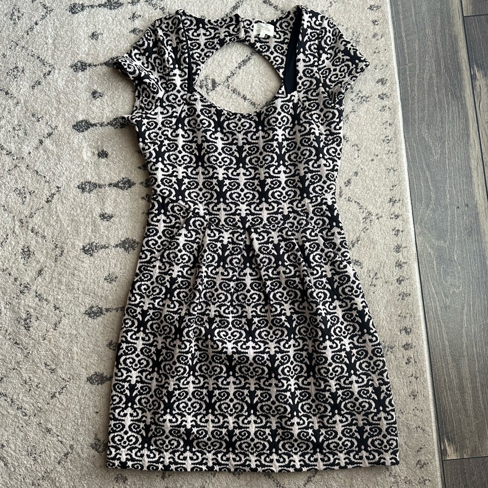 Anthropologie Deletta Black and White patterned Dress